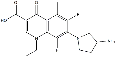 1-Ethyl-6,8-difluoro-5-methyl-1,4-dihydro-4-oxo-7-(3-amino-1-pyrrolidinyl)quinoline-3-carboxylic acid