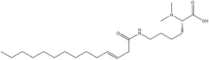 N6-(3-Tetradecenoyl)-N2,N2-dimethyllysine Struktur