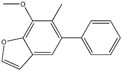 5-Phenyl-6-methyl-7-methoxybenzofuran,,结构式