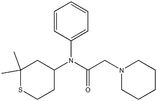 N-(2,2-Dimethyltetrahydro-2H-thiopyran-4-yl)-N-phenyl-1-piperidineacetamide Structure