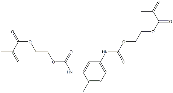 Bis(2-metacryloyloxy-ethoxycarbonylamino)toluene,,结构式