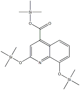 2,8-Di(trimethylsilyloxy)-4-quinolinecarboxylic acid trimethylsilyl ester,,结构式