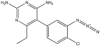 5-(3-Azido-4-chlorophenyl)-6-ethylpyrimidine-2,4-diamine,,结构式