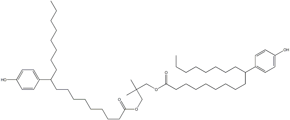 Bis[10-(4-hydroxyphenyl)stearic acid]2,2-dimethylpropane-1,3-diyl ester Structure