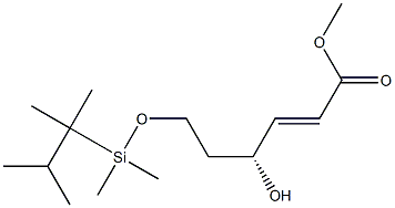 (2E,4R)-4-Hydroxy-6-[dimethyl(1,1,2-trimethylpropyl)silyloxy]-2-hexenoic acid methyl ester,,结构式