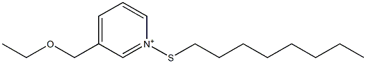 3-(エトキシメチル)-1-(オクチルチオ)ピリジニウム 化学構造式