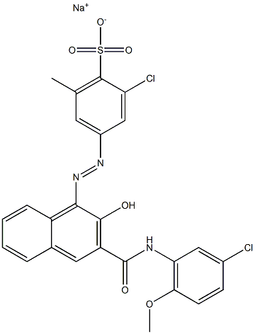 2-Chloro-6-methyl-4-[[3-[[(3-chloro-6-methoxyphenyl)amino]carbonyl]-2-hydroxy-1-naphtyl]azo]benzenesulfonic acid sodium salt