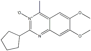 2-Cyclopentyl-4-methyl-6,7-dimethoxyquinazoline 3-oxide 结构式