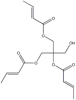 Tris[(E)-2-butenoic acid]2-(hydroxymethyl)propane-1,2,3-triyl ester Structure