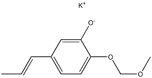 Potassium 2-(methoxymethoxy)-5-(1-propenyl)phenolate,,结构式