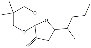 2-ペンチル-4-メチレン-8,8-ジメチル-1,6,10-トリオキサスピロ[4.5]デカン 化学構造式