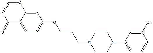 7-[3-[4-(3-Hydroxyphenyl)-1-piperazinyl]propyloxy]-4H-1-benzopyran-4-one,,结构式