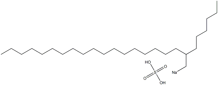 Sulfuric acid 2-hexylicosyl=sodium salt Structure