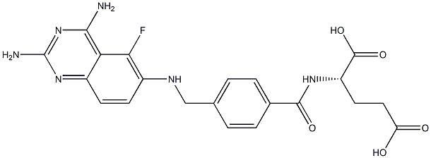 N-[4-[(2,4-Diamino-5-fluoroquinazolin-6-yl)aminomethyl]benzoyl]-L-glutamic acid 结构式