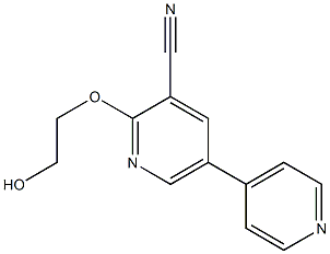 2-(2-Hydroxyethoxy)-5-(4-pyridinyl)pyridine-3-carbonitrile,,结构式