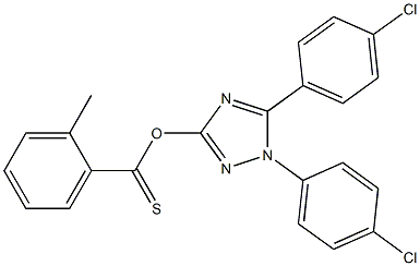 1,5-Bis(4-chlorophenyl)-1H-1,2,4-triazol-3-ol 2-methylthiobenzoate Struktur