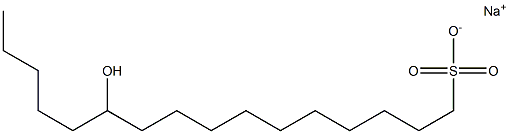 11-Hydroxyhexadecane-1-sulfonic acid sodium salt 结构式