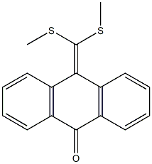 10-[Bis(methylthio)methylene]anthracen-9(10H)-one,,结构式