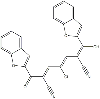  1,7-Di(benzofuran-2-yl)-4-chloro-2,6-dicyano-1-hydroxy-1,3,5-heptatrien-7-one