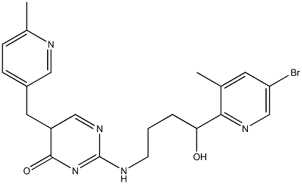 2-[[4-Hydroxy-4-(3-methyl-5-bromo-2-pyridinyl)butyl]amino]-5-[(6-methyl-3-pyridinyl)methyl]pyrimidin-4(5H)-one