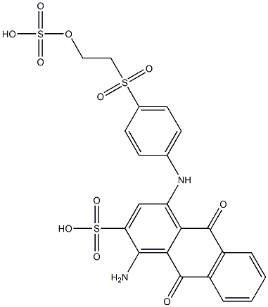1-Amino-4-[4-[2-(sulfooxy)ethylsulfonyl]anilino]-9,10-dioxo-2-anthracenesulfonic acid,,结构式