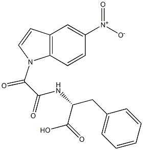 N-[[(5-Nitro-1H-indole -yl)carbonyl]carbonyl]-D-phenylalanine,,结构式