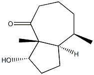 (3S,3aR,8R,8aR)-3a,8-ジメチル-3-ヒドロキシオクタヒドロアズレン-4(5H)-オン 化学構造式