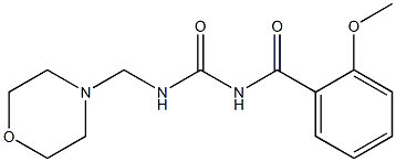 1-(o-Methoxybenzoyl)-3-(morpholinomethyl)urea 结构式