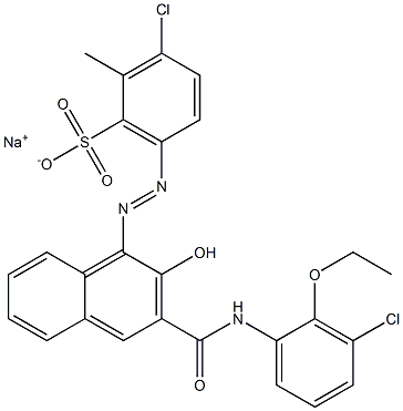 3-Chloro-2-methyl-6-[[3-[[(3-chloro-2-ethoxyphenyl)amino]carbonyl]-2-hydroxy-1-naphtyl]azo]benzenesulfonic acid sodium salt