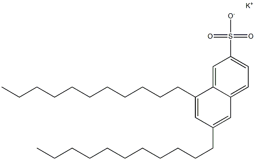 6,8-ジウンデシル-2-ナフタレンスルホン酸カリウム 化学構造式