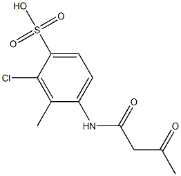 4-(Acetoacetylamino)-2-chloro-3-methylbenzenesulfonic acid Structure