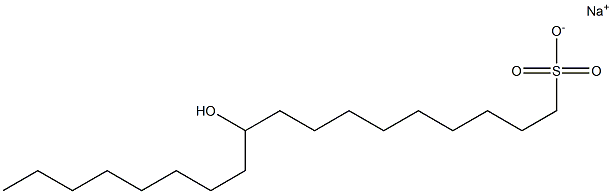 10-Hydroxyoctadecane-1-sulfonic acid sodium salt,,结构式