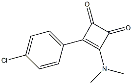 4-(4-Chlorophenyl)-3-dimethylamino-3-cyclobutene-1,2-dione Struktur