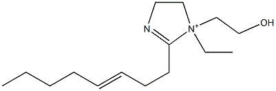 1-Ethyl-1-(2-hydroxyethyl)-2-(3-octenyl)-2-imidazoline-1-ium Structure