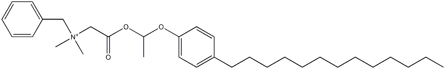 N,N-Dimethyl-N-benzyl-N-[[[1-(4-tridecylphenyloxy)ethyl]oxycarbonyl]methyl]aminium Structure