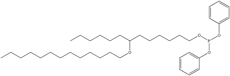 Phosphorous acid 7-(tridecyloxy)tridecyldiphenyl ester Structure