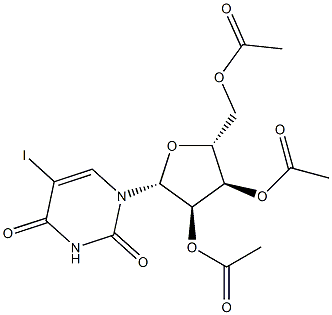 5-Iodouridine 2',3',5'-triacetate Structure