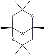 (1S,5S)-1,3,3,5,7,7-ヘキサメチル-2,6,9-トリチアビシクロ[3.3.1]ノナン 化学構造式