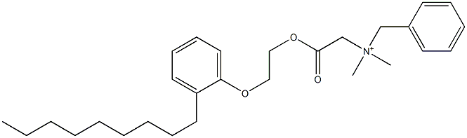 N,N-Dimethyl-N-benzyl-N-[[[2-(2-nonylphenyloxy)ethyl]oxycarbonyl]methyl]aminium,,结构式