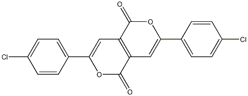 3,7-Bis(4-chlorophenyl)pyrano[4,3-c]pyran-1,5-dione 结构式