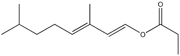 Propionic acid 3,7-dimethyl-1,3-octadienyl ester Structure
