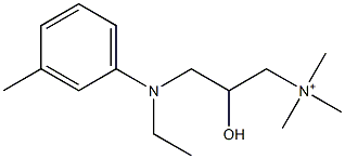 3-[エチル(m-トリル)アミノ]-2-ヒドロキシ-N,N,N-トリメチル-1-プロパンアミニウム 化学構造式