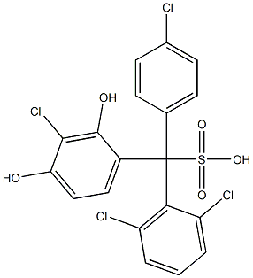 (4-Chlorophenyl)(2,6-dichlorophenyl)(3-chloro-2,4-dihydroxyphenyl)methanesulfonic acid|