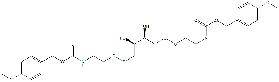 N,N'-[[(2S,3R)-2,3-Dihydroxybutane]-1,4-diylbis(dithio)bis(ethylene)]bis(carbamic acid)bis(4-methoxybenzyl) ester Struktur