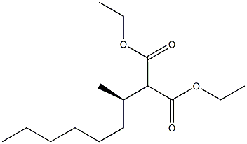 (R)-2-メチルオクタン-1,1-ジカルボン酸ジエチル 化学構造式