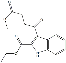 3-[3-(Methoxycarbonyl)propionyl]-1H-indole-2-carboxylic acid ethyl ester Structure