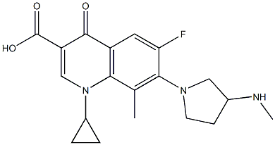  1-Cyclopropyl-6-fluoro-8-methyl-1,4-dihydro-7-[3-(methylamino)pyrrolidin-1-yl]-4-oxoquinoline-3-carboxylic acid