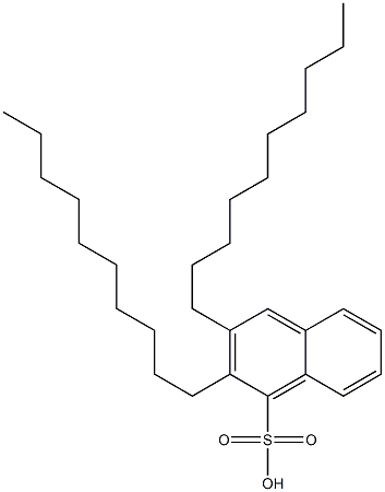 2,3-Didecyl-1-naphthalenesulfonic acid Structure