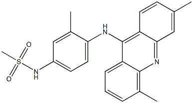 N-[4-[[3,5-Dimethylacridin-9-yl]amino]-3-methylphenyl]methanesulfonamide Structure