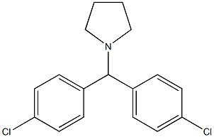 1-[Bis(4-chlorophenyl)methyl]pyrrolidine,,结构式